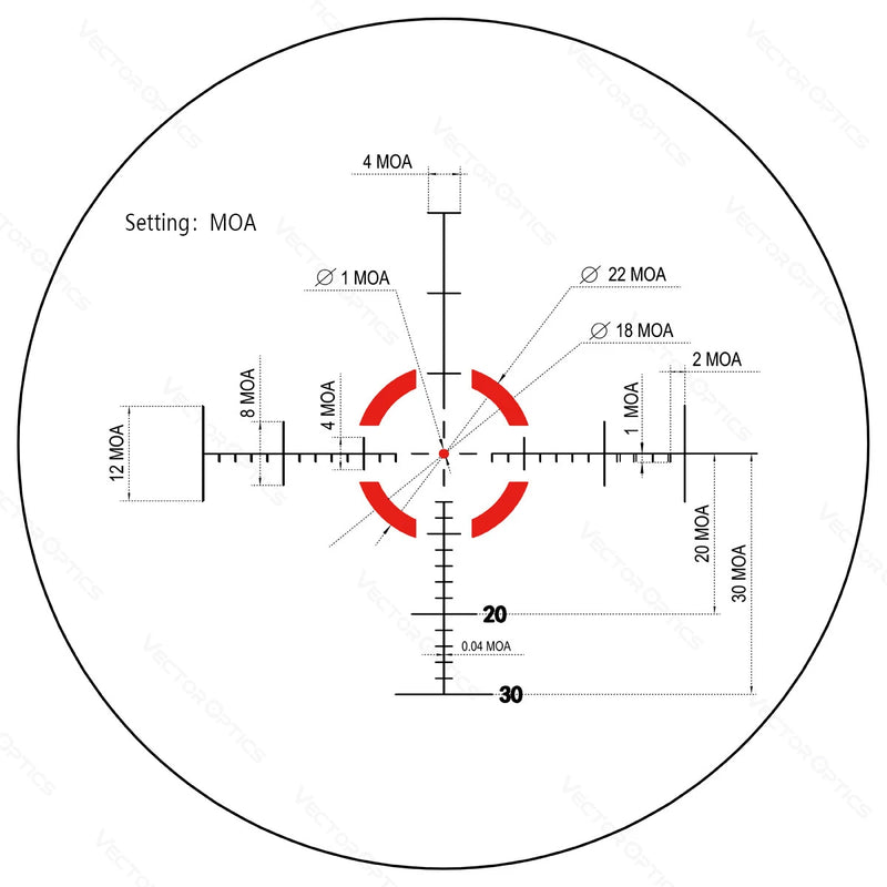 MIRA Vector Optics Mustang 1-4x24 FFP com mount  para AR 15 M4